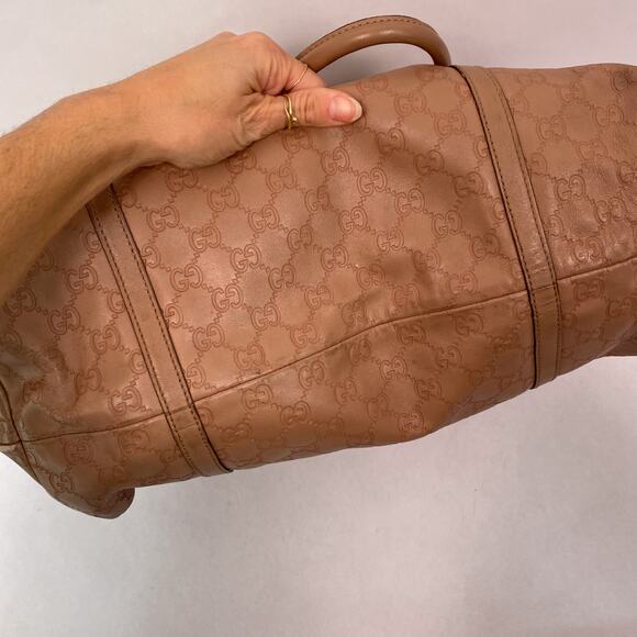 Gucci Guccissima Jumbo Joy Tote in Mauve Beige Pink - Picture 9 of 11